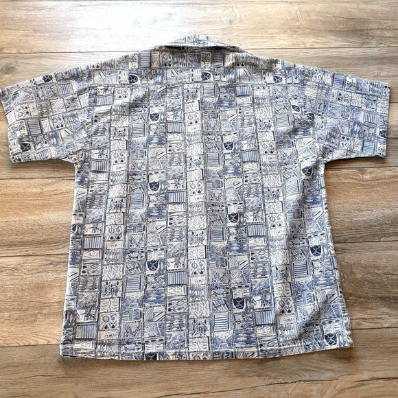 Maxx FM Mens L Short Sleeve Shirt Hawaiian Vacation Beach Pool Relax - Picture 2 of 10